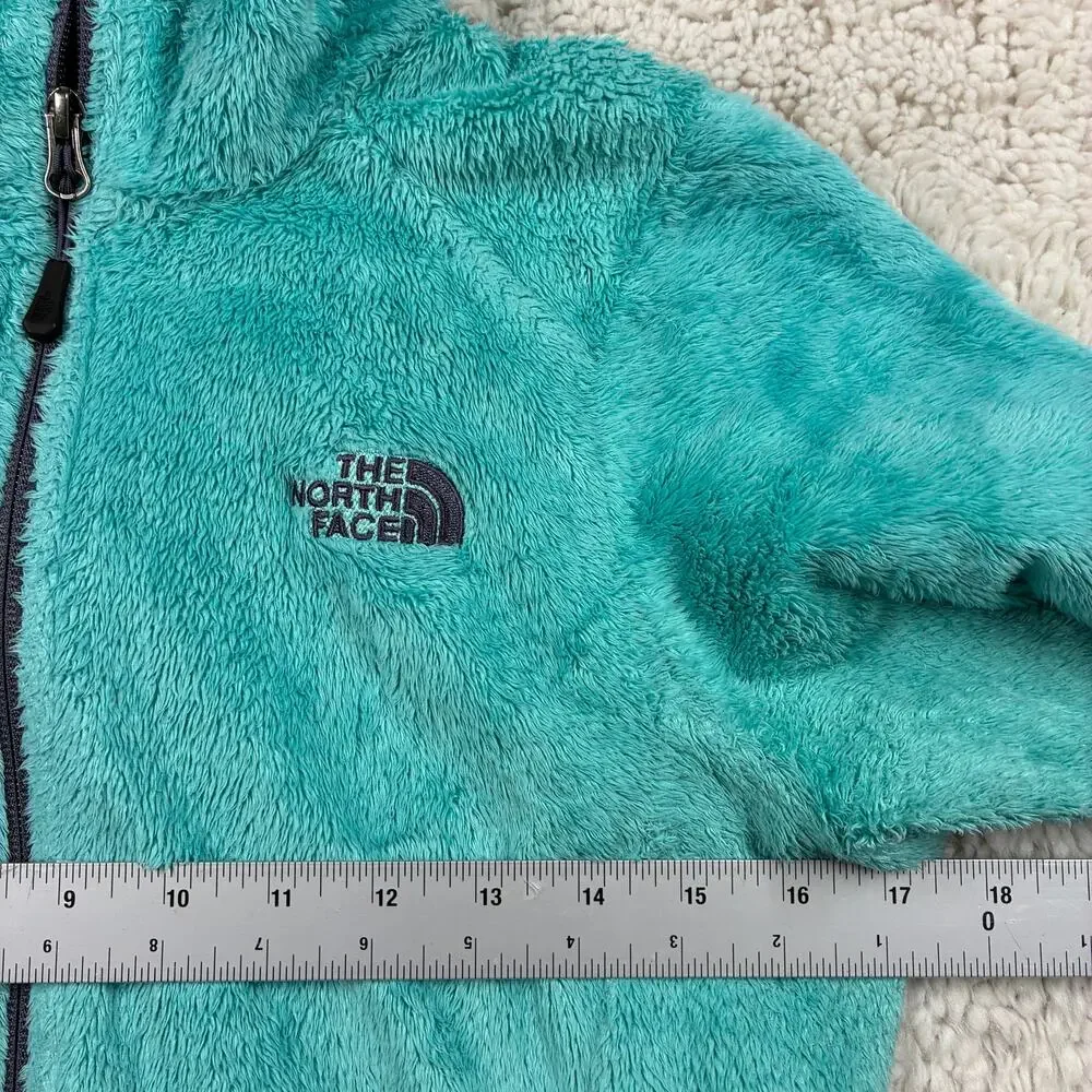 The North Face Osito Jacket Womens Small Turquoise Plush Fleece Full Zip Cozy